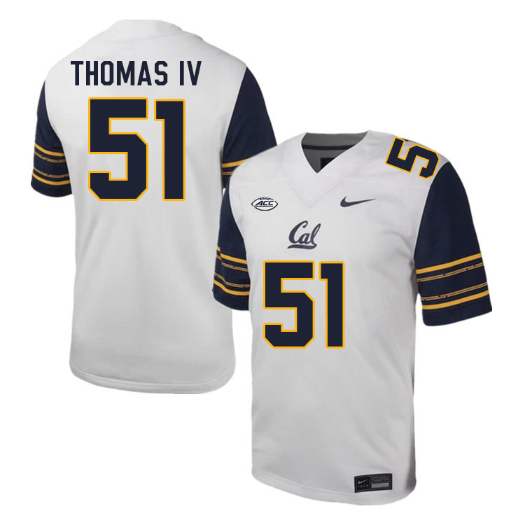 Men #51 Curlee Thomas IV California Golden Bears ACC Conference College Football Jerseys Stitched Sa